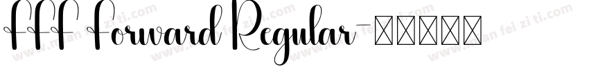 FFF Forward Regular字体转换